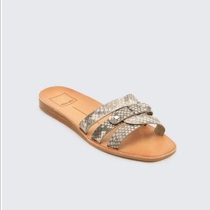 Dolce Vita Snake Print Leather Sandal